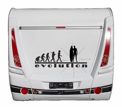 Autoaufkleber Decal Laptop Farbe I128 Evolution Surfbrett 95cm - Bild 1 von 7