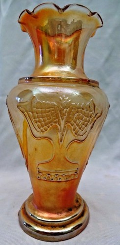 Carnival GOA (MAYURI) Glass Vase C1920 Jain India Made Collectibles Peacock #262 - Picture 1 of 4