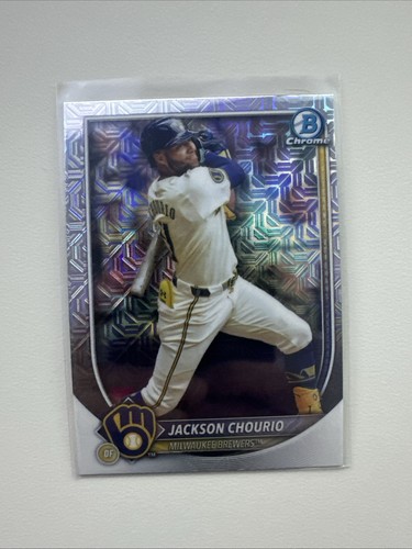 Bowman Chrome Mojo Refractor #11 2025 Jackson Chourio Milwaukee Brewers MLB - Imagen 1 de 2