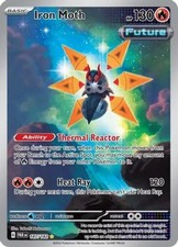 Lightly Played, English Pokemon Holo Iron Moth - 187/182 - Illustration Rare SV 