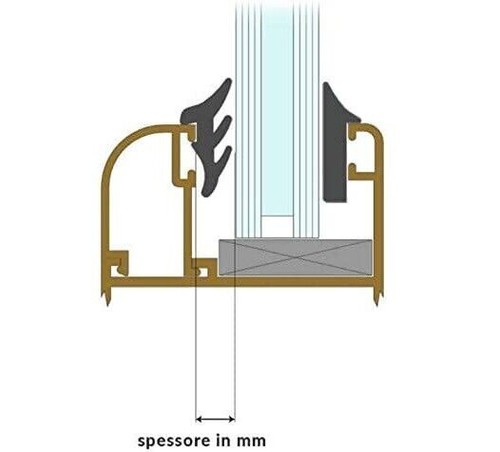 Guarnizione fermavetro per infissi esterni interni porte finestre da 2mm a 10mm. - Imagen 3 de 4