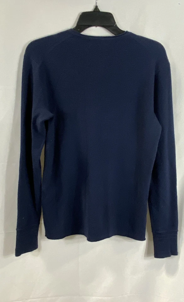 Rag & Bone Navy Blue Merino Wool Ribbed Thermal Sweater Men's XS - Image 2 of 4
