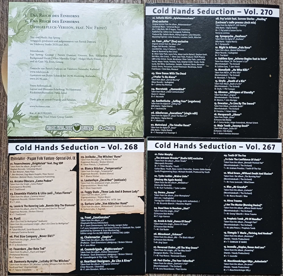 Herumor (ASP) Das Reich des Einhorns & 3 Sampler (Saltatio Mortis, Faun...) - Bild 2 von 2