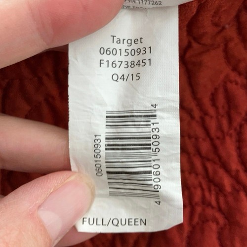 Threshold Target Rust Red Orange Full Queen Quilt Bedding Comforter Blanket - Picture 3 of 7