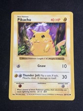 Pikachu 058/102 Base Set (Shadowless) Regular Pokemon Card WoTC vintage
