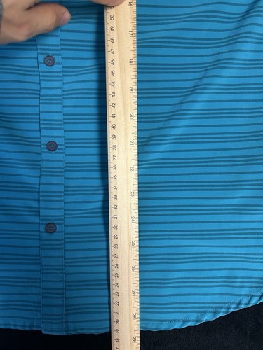 Camicia Cotopaxi Uomo Taglia Large Blu Cambio Stampa Bottoni Performance Minerale - Foto 7 di 10