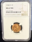1944-S Lincoln Wheat Cent - NGC MS 67 RD