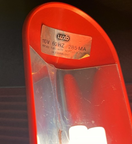 Isao Hosoe Luxo Picchio Red Table Lamp Made In Italy Post Modern Design - Picture 5 of 6
