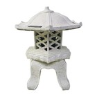 Vintage White Solar Light Pagoda Tower Sculpture Ornament Outdoor Lantern Works!