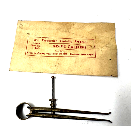 Vintage WWII War Production Caliper Divider 3 pc set  Charleston WV Machinist - Picture 7 of 17