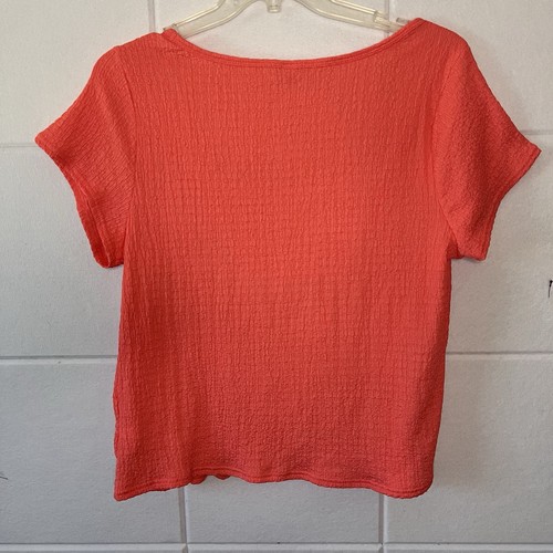 Old Navy Women’s Short Sleeve Top Size 2X 22 24 Orange Square Neck Line NEW NWT - Picture 2 of 9