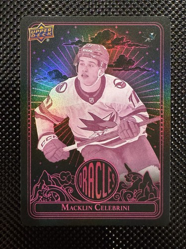 2024-25 UD Extended Series - Macklin Celebrini #O-58 PINK ORACLES (RC)
