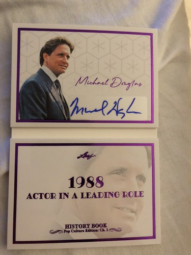 Michael Douglas History Book Auto 10/10(LEAF)