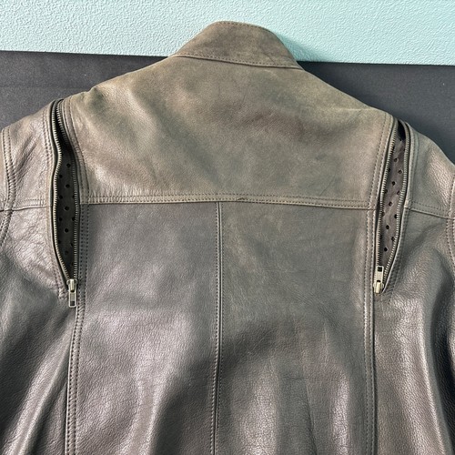 Hein Gericke Heavy Leather Jacket Brown Removable Vest 44 Moto Cafe Racer *READ* - Picture 18 of 19