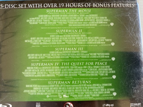 Superman The Kryptonite Collection Blu-ray 5 Films DC Comics Brand New & Sealed - Picture 7 of 8