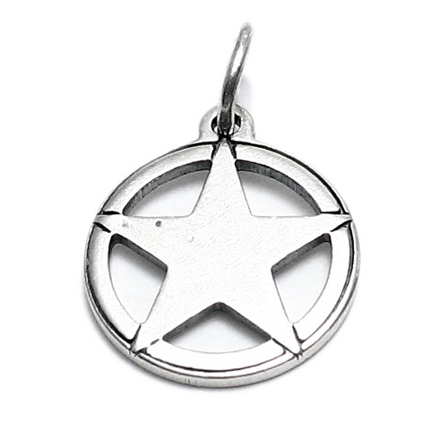 Guaranteed Genuine 925 Sterling Silver Texas Lone Star (Star in Circle) Charm - Picture 4 of 5