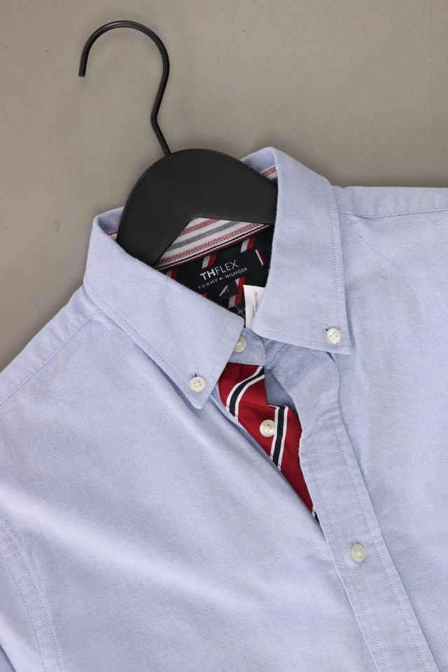 ✅ Tommy Hilfiger camicetta per uomo taglia 46, S blu di cotone ✅ - Immagine 3 di 4