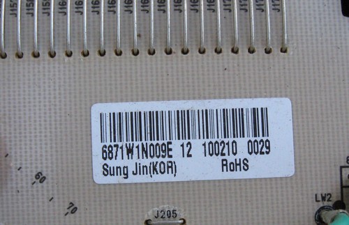 LG Range Display Control Board 6871W1N009E 6871W1N009 - Picture 3 of 4