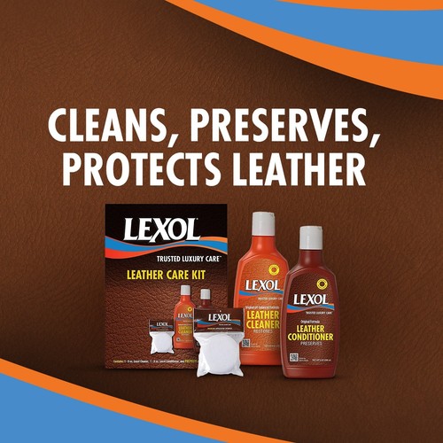 Lexol Leather Cleaner and Conditioner and Sponge Kit, For Use on Leather - Picture 3 of 9