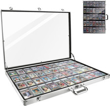 Card Show Display Case Large Aluminum, Trading Card Display Case Suitable for Sp