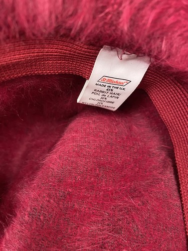 Womens Vintage Kangol  Fedora Hat Wool Cerise Autumn Smart Fall Rabbit  - Picture 5 of 8