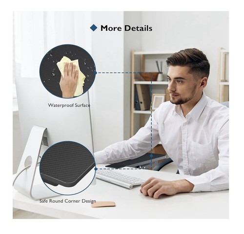 BONTEC Ergonomics Schreibtisch Verlängerung Tablett, 9,5"x9,1" Tischhalterung Arm Handballenauflage - Bild 3 von 9