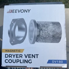 JEEVONY Magnetic Dryer Vent Coupling DV180 Airtight Seal Dryer Vent NEW