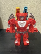 Transformers Rescue Bots Heatwave the Fire-Bot 2-Headed Dragon Playskool Heroes