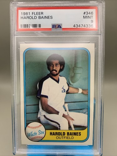 1981 Fleer - Harold Baines #346 White Sox Rookie PSA Graded 9 kostenloser Versand