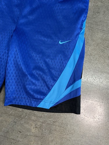 Nike Dri-FIT Shorts Herren M mittelblau schwarz Strick Hybrid Trainingsshort - Bild 2 von 9