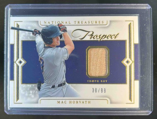 2024 National Treasures Mac Horvath Prospect Lumber Bat #30/99 Rays