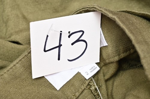 Pantalones para mujer Loft de lino pierna ancha relajados cargo color oliva talla 2 nuevos con etiquetas - Imagen 8 de 8