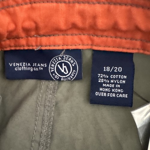 Venezia Jeans NWT Parachute Hiking Pants Green Adjustable Leg/Waist 18/20 NEW D6 - Picture 11 of 16