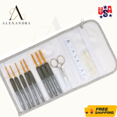 Etimo Crochet Hook Set Tulip TES-001 Royal Silver Japan New