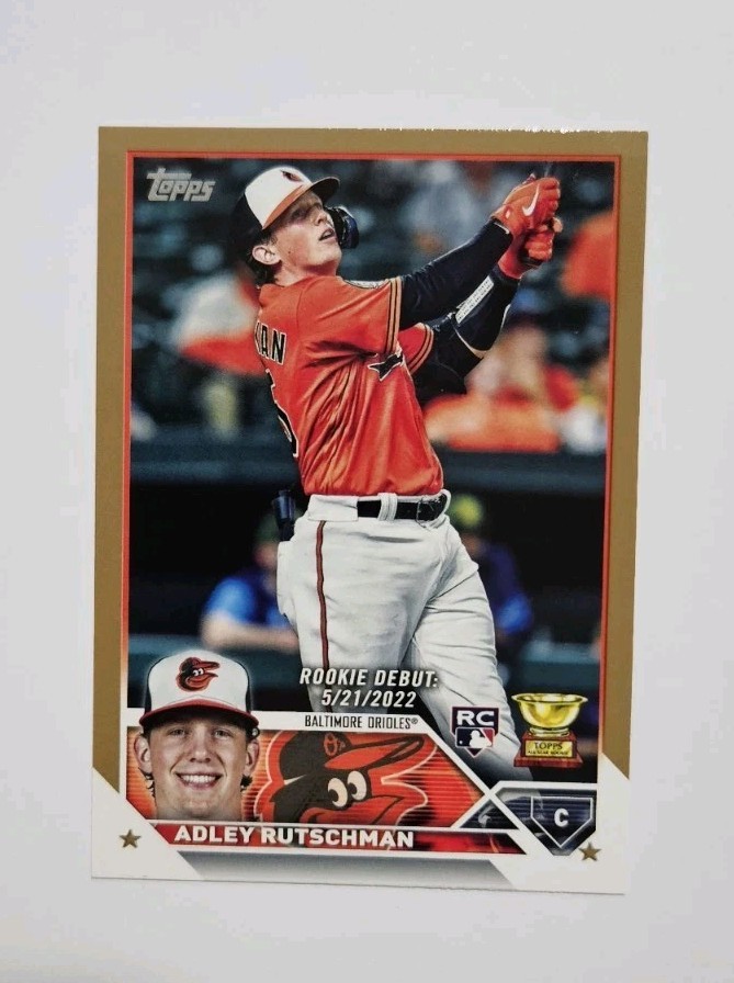 2023 Topps Update Series - Rookie Debut Adley Rutschman #US180 Gold /2023 (RC)
