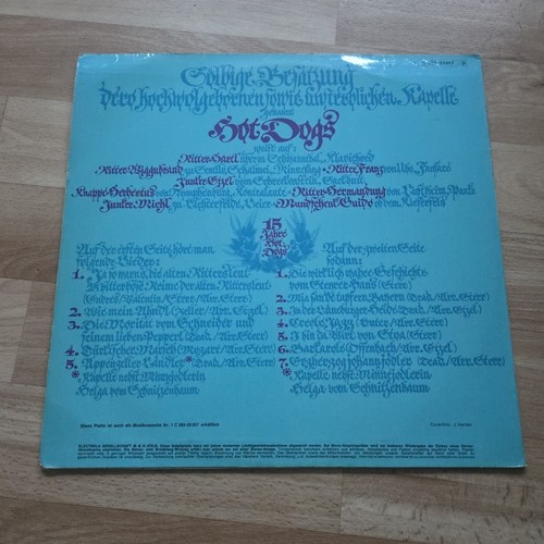 12" Hot Dogs - Ja so warns die alten Rittersleut - LP - Vinyl - EMI Sehr Gut S83 - Bild 2 von 2