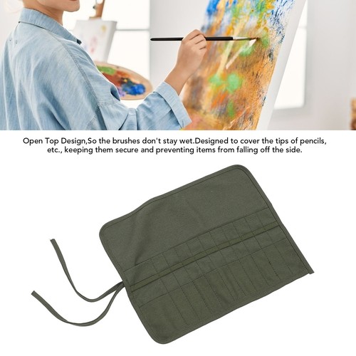 Paint Brush Roll Up Holder Breathable Portable Spacious Capacity Open Top Design - Picture 11 of 12