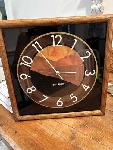 1965 Virgil Thrasher Wanduhr LUCID LINES Hoursakes Retro Sunset Vintage 13” - Bild 3 von 8