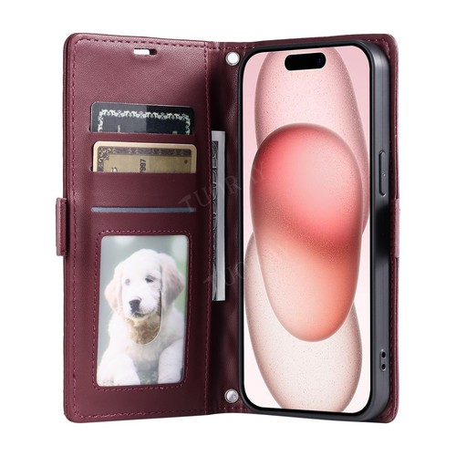 Hülle Für iPhone 16E 16 15 14 Pro Max Leder Handy Tasche Schutz Flip Case Wallet - Picture 45 of 71