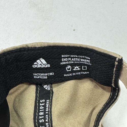 Adidas Ultimate Relaxed Cap Washed Khaki/Black Adjustable Fit - Picture 8 of 8