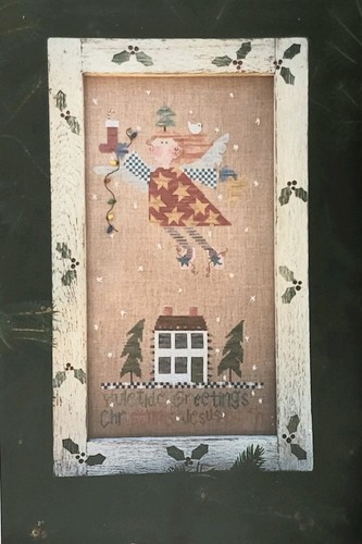 FANCI THAT VOLKSKUNST WEIHNACHTENSENGEL KREUZSTICHKARTE - NEU - Bild 2 von 3