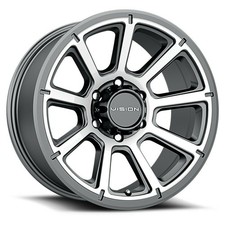 20" Vision Off-Road 353 Turbine Gunmetal Machined Face Wheel 20x9 8x180 Rim 12mm