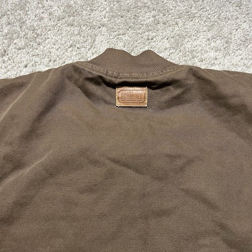 CE Schmidt Workwear Vest Faux Sherpa Lined Full Zip Brown Canvas TV53BB XL REG - Picture 9 of 9