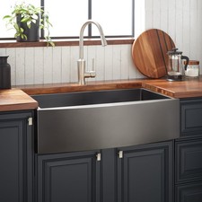 Signature Hardware SHAT229062GB 33" Atlas Stainless Steel Farmhouse Sink -
