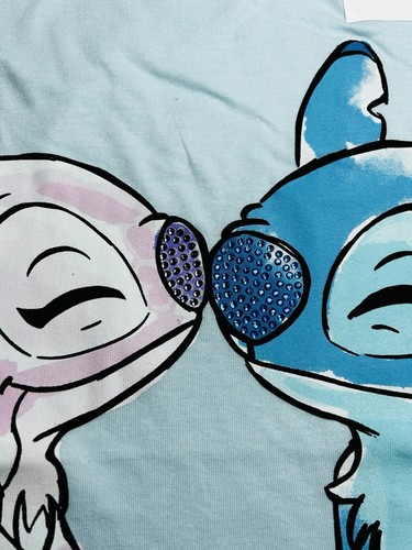 Lilo & Stitch Angel Love Girls Graphic Short Sleeve T-Shirt - Size 7-8 - Picture 3 of 4