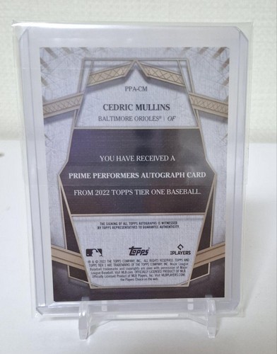 2022 Topps Tier One Cedric Mullins Baltimore Orioles White Auto /10 #PPA-CM - Bild 8 von 24