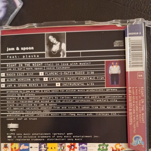 Jam & Spoon feat. Plavka Right In The Night Fall In Love CD Single 1994 6620182 - Picture 2 of 3