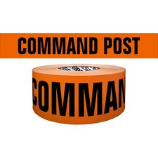 Presco Triage Printed Barricade Tape [4 mil thick]: 3 in. x 1000 ft. Orange/Blac