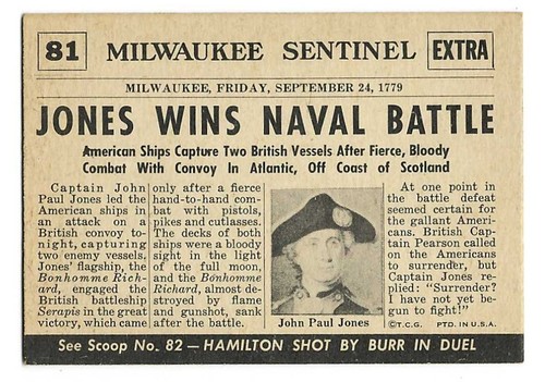 Vintage 1954 Topps Scoops R714 SET BREAK U PICK A CARD Classic History Set - Bild 237 von 456