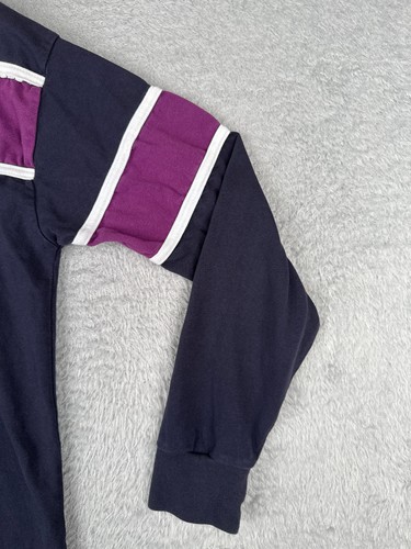 Saltire Poloshirt Herren klein blau gestreift Langarm 100% Baumwolle Rugby Schottland - Bild 2 von 15